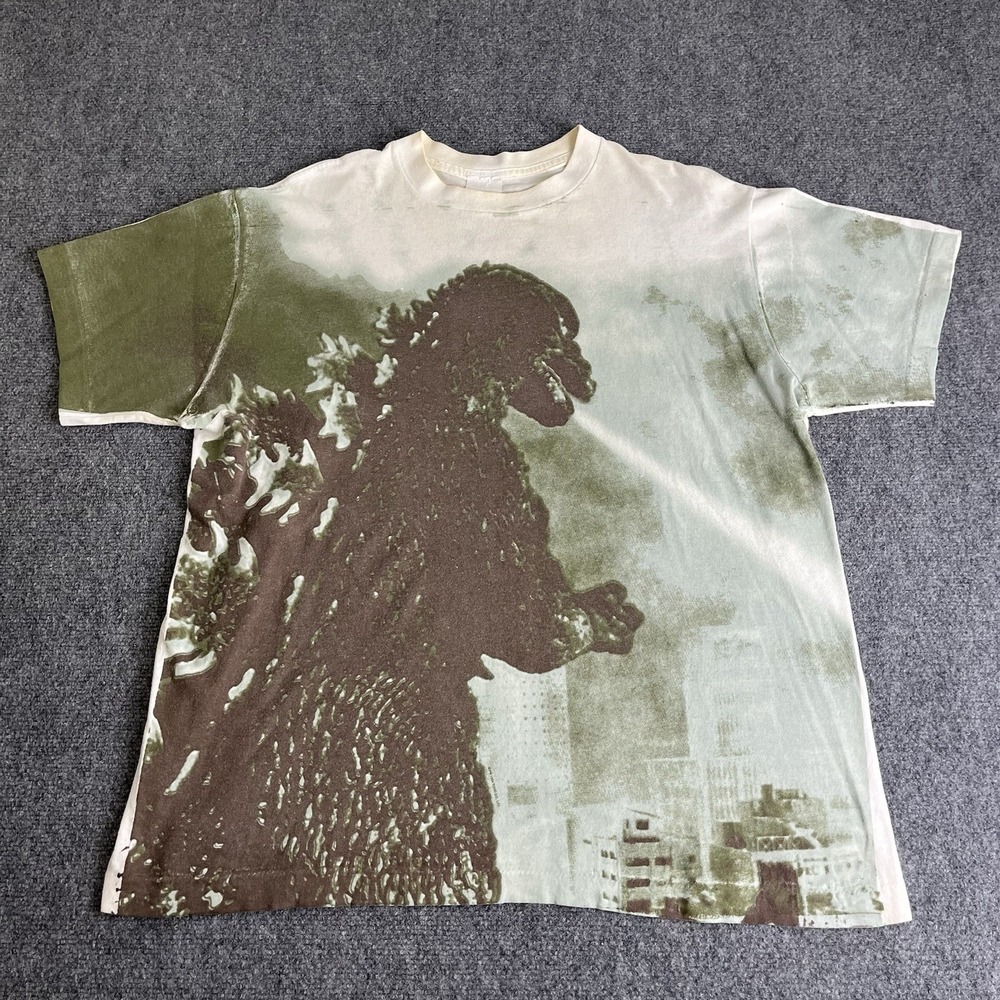 Vintage 1994 GODZILLA Promo KING OF THE MONSTERS T-shirt Men's Size XL AOP RARE
